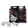 Q Workshop Dragons Rpg Kauliukų Rinkinys Baltos Ir Juodos Spalvos