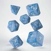Q Workshop Elvish kauliukų rinkinys mėlynos ir baltos spalvos