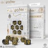 Q Workshop Harry Potter Hufflepuff Modern Dice Kauliukų Rinkinys (Juodos Sp.)