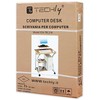 Techly ICA-TB 218 kompiuterio stalas Sidabras, Medis