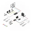 Šakotuvas AV Prezentacijos Sistema - LINDY HDBaseT Prezentacijos Sistema su Valdymo Klaviatūra, 4K@30Hz, HDMI, USB, Juoda