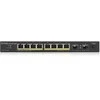 Šakotuvas ZYXEL GS1100-10HPV2, nevaldomas POE 8X gigabitas, 2X šviesolaidinis uplink, 130 vatų POE (5 metų garantija)