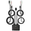 KVM Jungiklis - LINDY 2 Prievadų DisplayPort 1.2 ir USB Type C KVM Jungiklis, 3840x2160@60Hz, Juodas