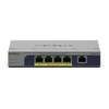 Šakotuvas Tinklo Įranga - Netgear GS105PP 5-Port PoE Ethernet Switch 100Mbps