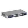 Šakotuvas NETGEAR GS724T 24 prievadų Gigabit Smart Switch 2x kombinuotas vario / SFP prievadų įžvalga nuotolinis / debesies valdymas