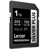 SDXC atminties kortelė - Lexar Professional Sidabrinis PLUS SDXC 1TB 205MB/s skaitymas, 150MB/s rašymas