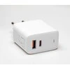 Sieninis Įkroviklis - AUKEY PA-B3 65W 2xUSB (1xUSB-C ir 1xUSB-A) Baltas