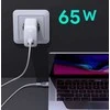 Sieninis Įkroviklis - AUKEY PA-B3 65W 2xUSB (1xUSB-C ir 1xUSB-A) Baltas