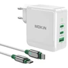 Įkroviklis MOKiN PD140W 2C1A GaN 2xUSB-C 1xUSB-A (juodas)