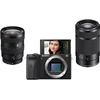 Sony A6600 + 16-50mm + 55-210mm (Juodas) | (ILCE-6600/B) | (α6600) | (Alpha 6600) | (SELP1650)