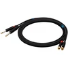 SOUND STATION QUALITY (SSQ) Garso stoties kokybė (ssq) SSQ RCAJM1 SS-1427 Kabelis 2x RCA - 2x Jack Mono 6,3 mm 1 m Juodas