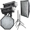 Studijinė blykstė - Godox DP600III V dviejų blyksčių rinkinys, 600 Ws, 2,4 GHz, LED, 60 × 60 cm, 95 cm