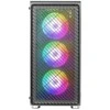 „tacens Mars Gaming MC-F Juodas“, ATX žaidimų pusiau bokštas, grūdinto stiklo langas, metalinis tinklelio priekis, 4x 120 mm ARGB ventiliatoriai