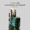Dėklas MIO Žalias Marble Magsafe Case Compatible Card Holder