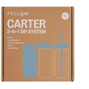 Fellow Carter Move Mug 3-in-1 kelioninis puodelis su 3 dangteliais, 473 ml, milteliai, Mėlyna