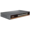Tinklo Jungiklis - HiSmart 16-Port PoE Jungiklis 250W Galios Biudžetas 2G Uplink Juodas