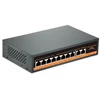 Tinklo Jungiklis - HiSmart 8-Port PoE Jungiklis 120W Energijos Biudžetas, IEEE802.3af/at, Juodas