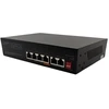 Tinklo Jungiklis - HiSmart PoE Jungiklis 4ch 1000Mbps 2G Uplink 65W AI Extend Juodas