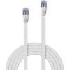 Tinklo Kabelis - LINDY Cat.6A U/FTP Plokščias Tinklo Kabelis, RJ45, M/M, 500MHz, 32AWG, 0.3 m, Baltas