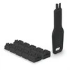 Tinklo Priedas - LINDY RJ45 Prievado Blokatorius 10 vnt. + 1 Raktas, ABS Juodas