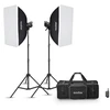 Uitgelicht Studijos blykstės rinkinys - Godox MS300V F Dual Flash 300Ws With Softboxes