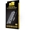 GEMBIRD A-CM-COMBO5-05 kelių prievadų adapteris C tipo USB 5in1 šakotuvas + HDMI + PD + kortelių skaitytuvas + LAN