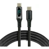 USB-C Įkrovimo Kabelis - everActive CBB-2PDL 60W, 480 MB/s, Integruotas Ekranas Juodas 2.0m