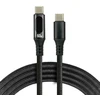 USB-C Įkrovimo Kabelis - everActive CBB-2PDL 60W, 480 MB/s, Integruotas Ekranas Juodas 2.0m