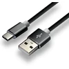 USB-C Įkrovimo Kabelis - everActive CBS-1.5CB, Greitas Įkrovimas 3A, Duomenų Perdavimo 480 Mbps, Juodas