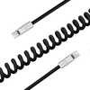 USB-C Laidas - Newell USB-C 100W Energijos Perdavimo Silikoninė Spiralė 2m Juoda