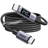 USB-C į USB-C laidas Ugreen L530, PD 240W, 480Mbps, su ekranėliu, 2 m (juoda)
