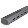 USB Hub - Lindy 4 Port USB 3.2 Gen 2 Type C Hub, 10 Gbps, Tamsiai pilka