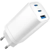 Gembird TA-UC-PDQC65-01-W 3 prievadų 65 W GaN USB „PowerDelivery“ greitasis įkroviklis, baltas