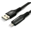 USB Įkrovimo Laidas - everActive CBB-1IBL 1m, 2.4A Greitas Įkrovimas, 480 Mbps Duomenų Perdavimo, Juodas
