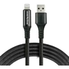 USB Įkrovimo Laidas - everActive CBB-1IBL 1m, 2.4A Greitas Įkrovimas, 480 Mbps Duomenų Perdavimo, Juodas