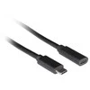 Lanberg | USB-C M/F 3.1 kabelis | CA-USBE-20CC-0015-BK