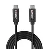 USB Kabelis - LINDY 0.5m USB 3.2 Type C 20Gbps 100W PD perdirbtas TPE