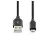 SEEK TOTI USB A to Micro USB, 2m Braided cable 2A, Juodas