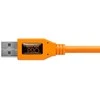 USB kabelis - Tether Tools Pro USB 3.0 Micro-B dešinysis kampas 50cm oranžinis