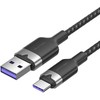 Vention USB 2.0 A į USB-C 6A ventiliacijos CTOBF 1M kabelis (juodas)