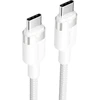 „Vention“ USB-C–C laidas, pintas, 3A, 480 Mbps, 60 W, 2 m, baltos spalvos