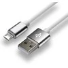 everActive kabelis USB 1m - Baltas, silikonas, greitas įkrovimas, 2,4A - CBS-1MW