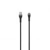 SEEK TOTI USB A to Lightning, 2m Braided Cable 2A (non-MFI), Juodas