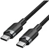 „Vention“ USB-C–C laidas, pintas, 3A, 480 Mbps, 60 W, 2 m, juodas