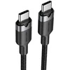 „Vention“ USB-C–C laidas, pintas, 3A, 480 Mbps, 60 W, 2 m, juodas