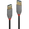 USB Prailginimo Laidas - LINDY Anthra Line USB 3.2 M/F Laidas, 5Gbps, 3 m, Juodas