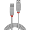 USB Prailginimo Laidas - LINDY Anthra Line USB 2.0 Tipo M/F Laidas, 2 m, Pilkas