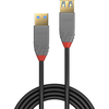 USB Prailginimo Laidas - LINDY Anthra Line USB 3.2 M/F Laidas, 5Gbps, 1 m, Juodas