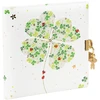 Užrašų knygelė - GOLDBUCH 44423 Lucky Clover 96 Puslapių, Užraktas, 17x17 cm, Balta