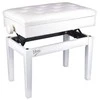 V-TONE ŁAWA 2 WH - piano bench with storage compartment and height adjustment, baltas